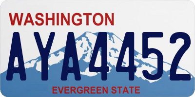 WA license plate AYA4452
