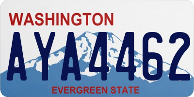 WA license plate AYA4462