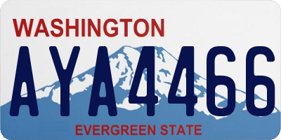 WA license plate AYA4466