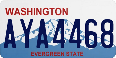 WA license plate AYA4468