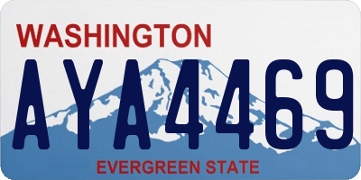 WA license plate AYA4469