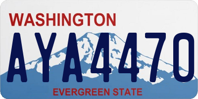 WA license plate AYA4470