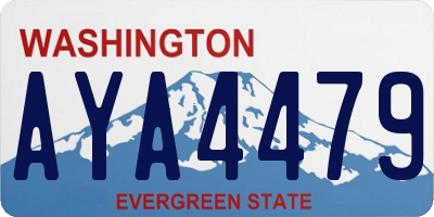 WA license plate AYA4479
