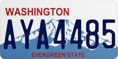 WA license plate AYA4485