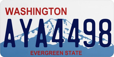 WA license plate AYA4498