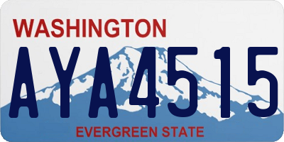 WA license plate AYA4515