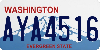 WA license plate AYA4516