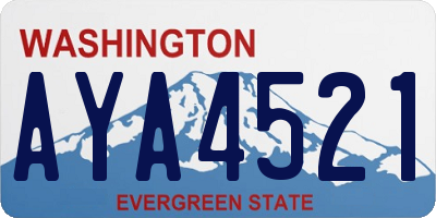 WA license plate AYA4521