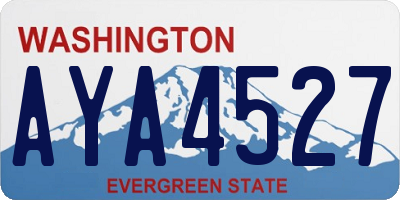WA license plate AYA4527