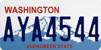 WA license plate AYA4544