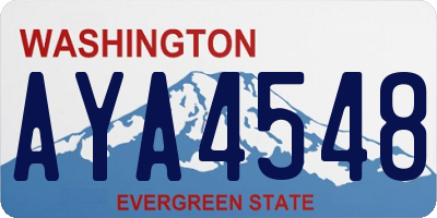 WA license plate AYA4548