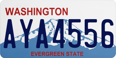 WA license plate AYA4556