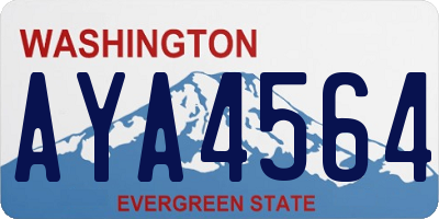 WA license plate AYA4564