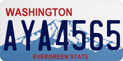 WA license plate AYA4565