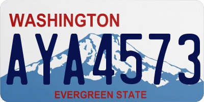 WA license plate AYA4573