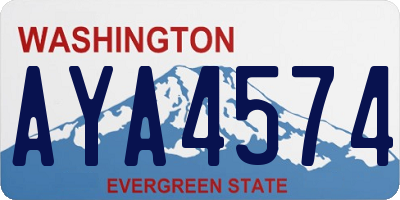 WA license plate AYA4574