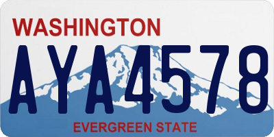 WA license plate AYA4578