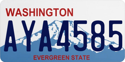 WA license plate AYA4585