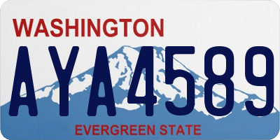 WA license plate AYA4589