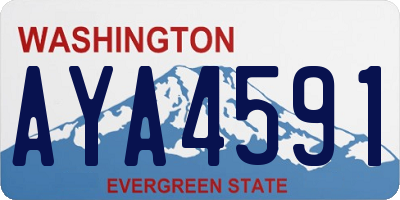 WA license plate AYA4591