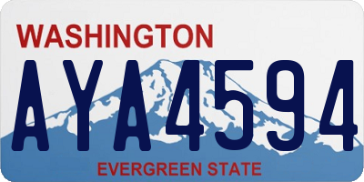 WA license plate AYA4594