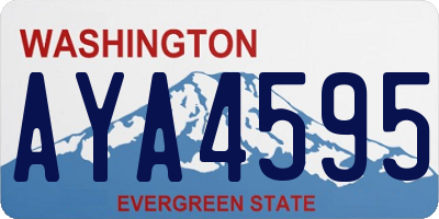 WA license plate AYA4595