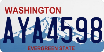 WA license plate AYA4598
