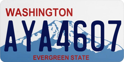 WA license plate AYA4607