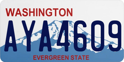 WA license plate AYA4609