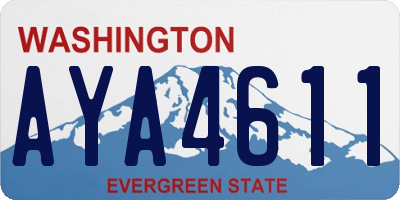 WA license plate AYA4611