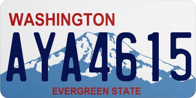 WA license plate AYA4615