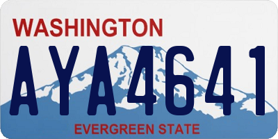 WA license plate AYA4641