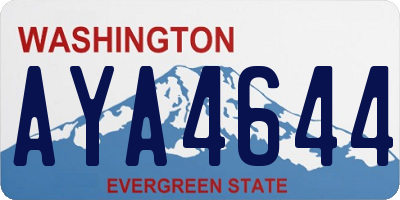WA license plate AYA4644
