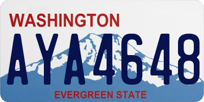 WA license plate AYA4648