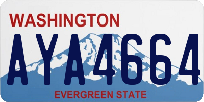 WA license plate AYA4664
