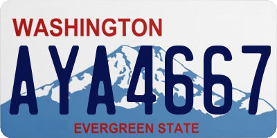 WA license plate AYA4667