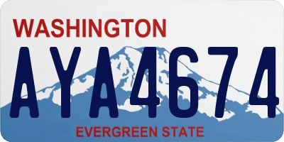 WA license plate AYA4674