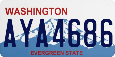 WA license plate AYA4686