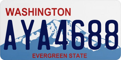 WA license plate AYA4688