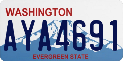 WA license plate AYA4691