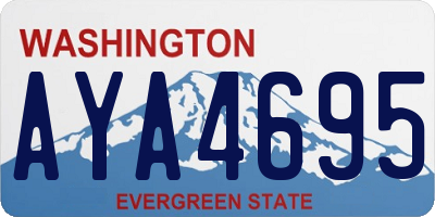 WA license plate AYA4695
