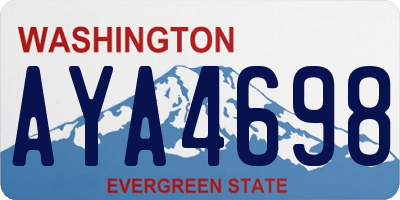 WA license plate AYA4698