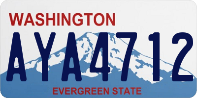 WA license plate AYA4712