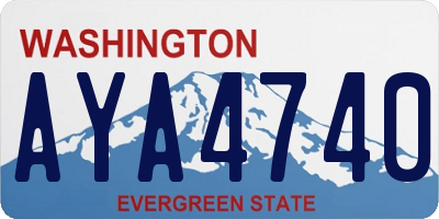 WA license plate AYA4740