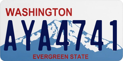 WA license plate AYA4741