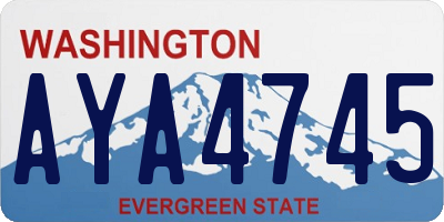 WA license plate AYA4745