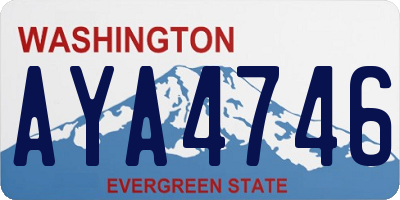 WA license plate AYA4746