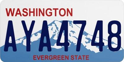 WA license plate AYA4748
