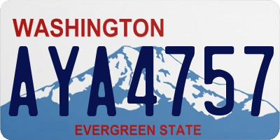 WA license plate AYA4757