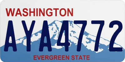 WA license plate AYA4772